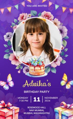 Birthday Invitation Card BIC018 English