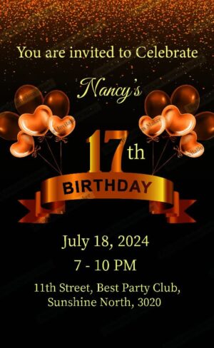 Birthday Invitation Card BIC025 English-01