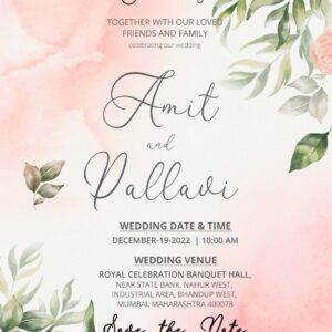 Wedding Invitation Card English WICE002