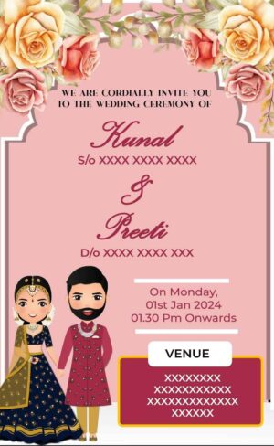 Wedding Invitation Card English WICE005