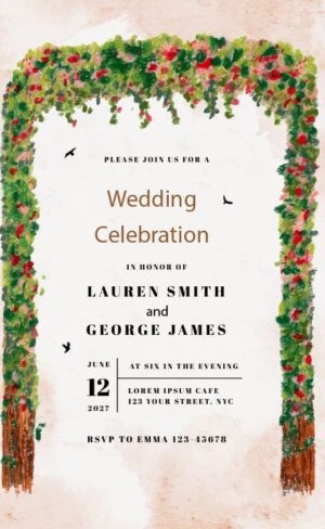 Wedding Invitation Card English WICE009